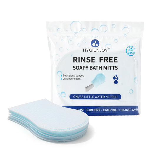 HYGIENJOY empaque frontal mostrando 25 unidades y beneficios rápidos
