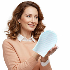 HYGIENJOY toallita junto a una moneda para comparar tamaño portátil