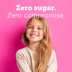 Hyland's etiqueta nutricional destacando vitaminas y sin azúcares