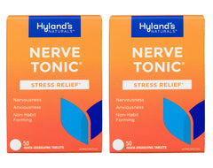 Hyland's frasco frontal con etiqueta clara y beneficios visibles