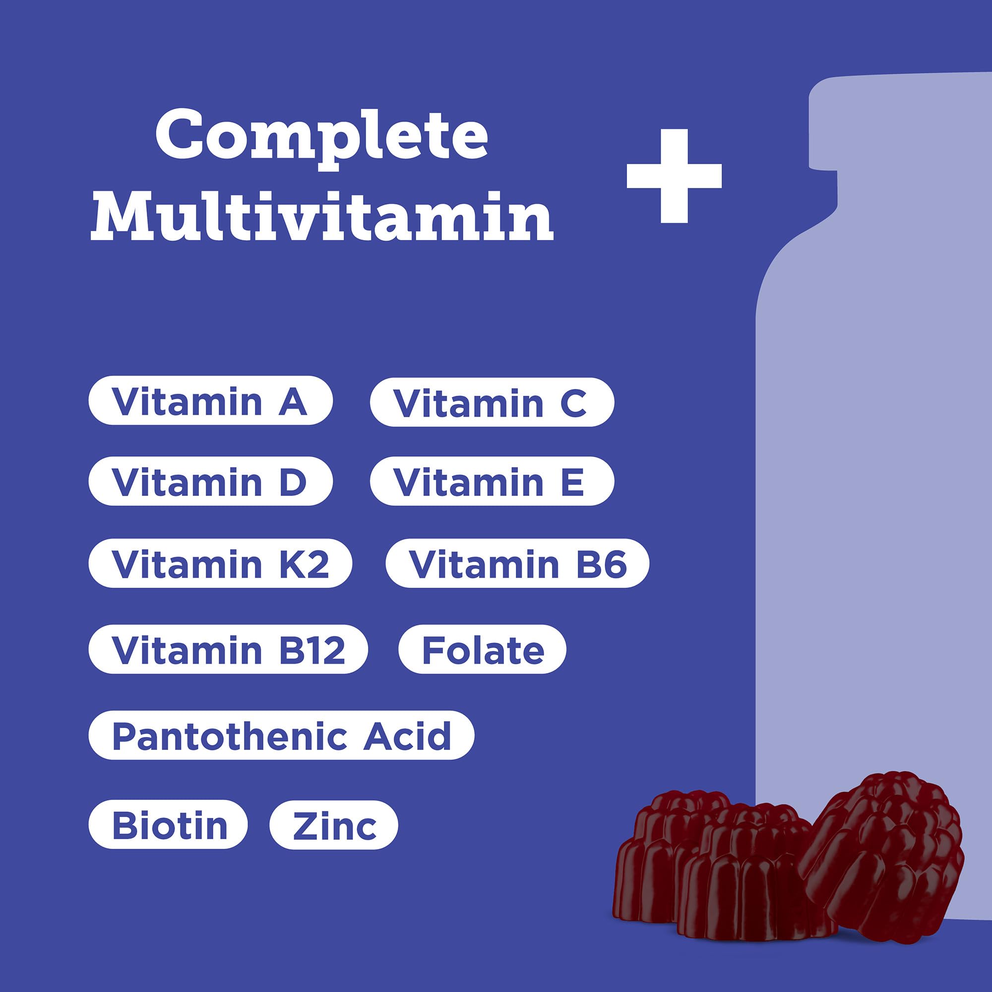 Hyland's envase abierto con gomitas visibles para fácil uso diario