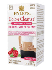 HYLEYS frasco frontal mostrando 25 bolsitas y sabor arándano para digestión suave