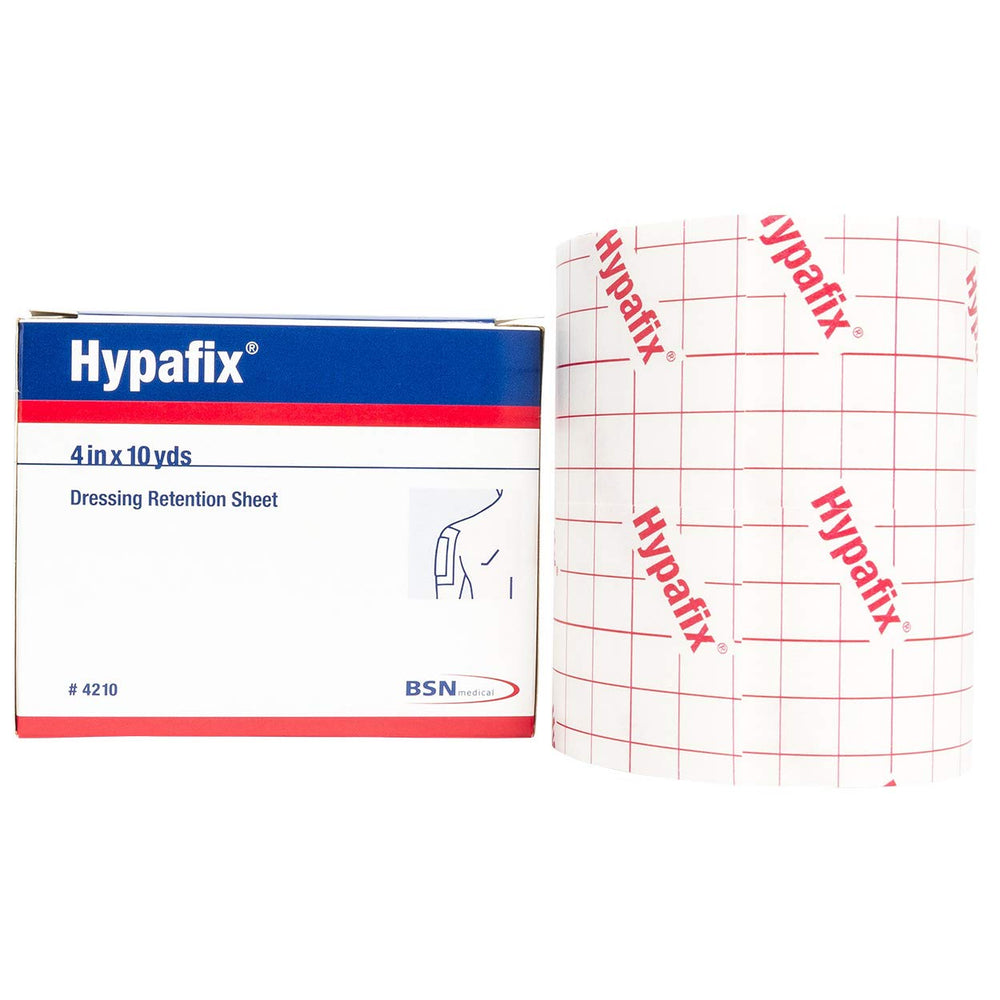 Hypafix vista frontal del rollo mostrando tamaño y uso seguro