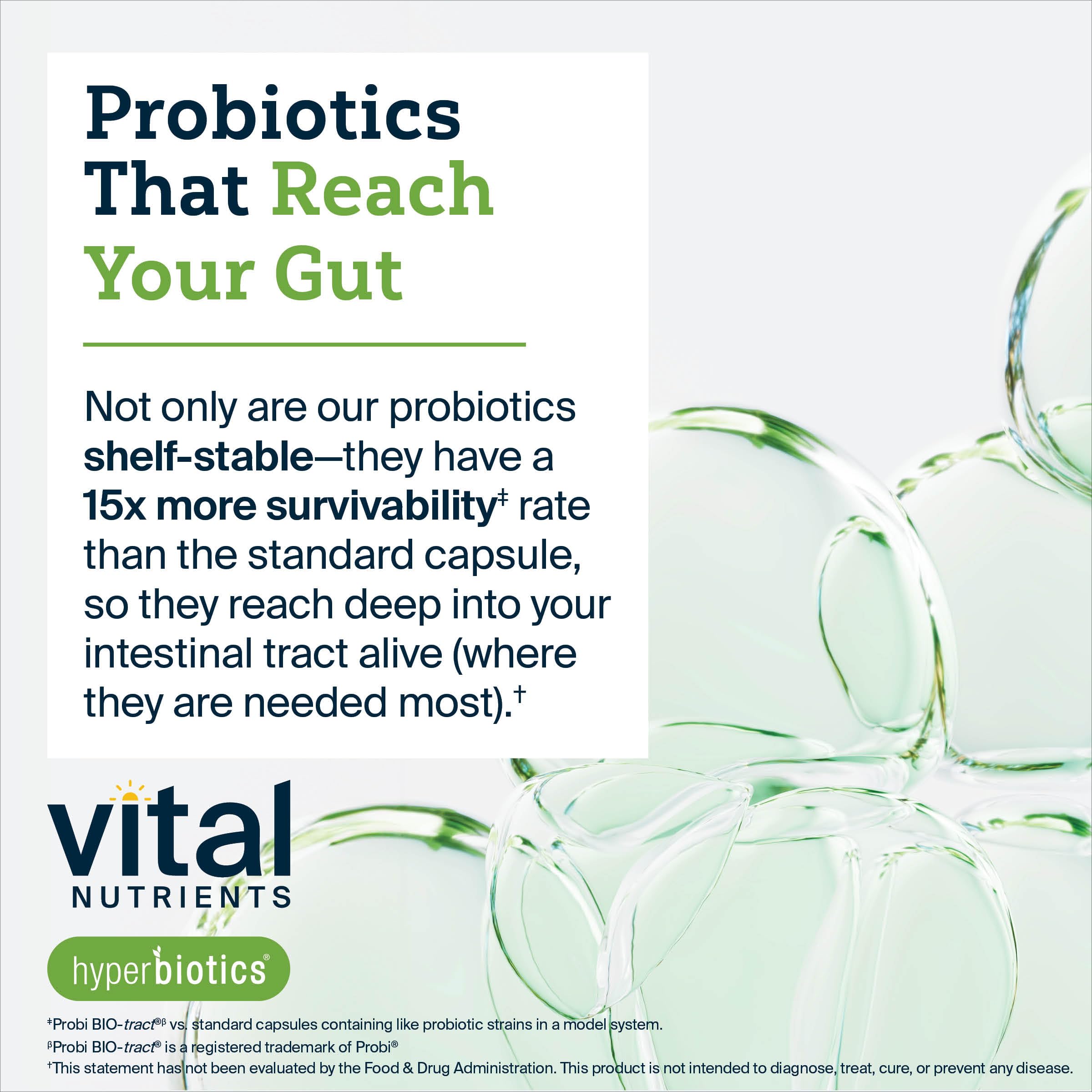 Hyperbiotics mano sosteniendo tableta para comparar tamaño y practicidad