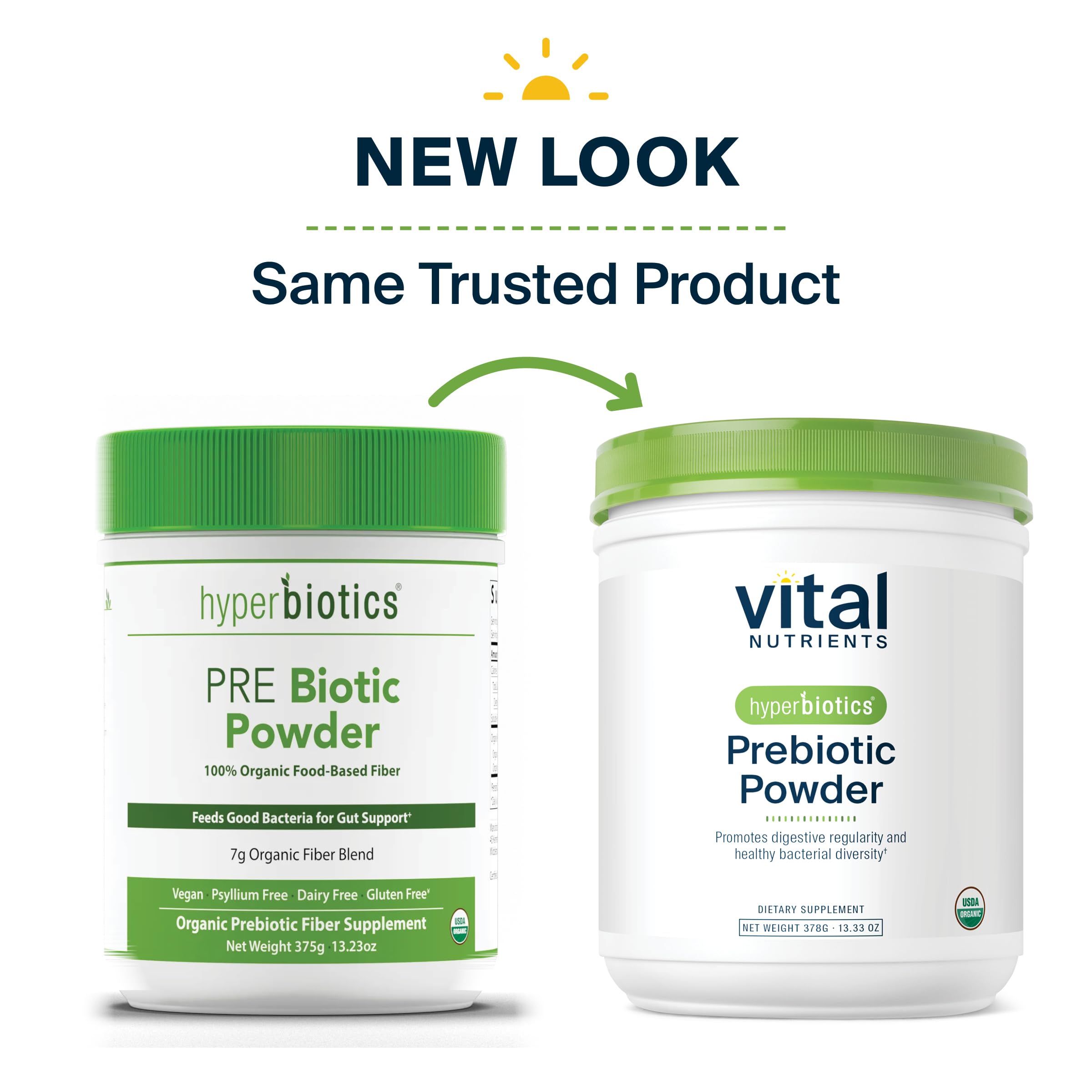 Hyperbiotics embalaje con sellos de calidad y certificaciones orgánicas
