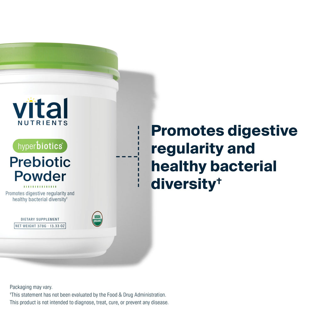 Hyperbiotics ingredientes acacia, topinambur y plátano para microbiota diversa