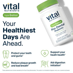 Hyperbiotics botella abierta con tabletas visibles para almacenamiento estable