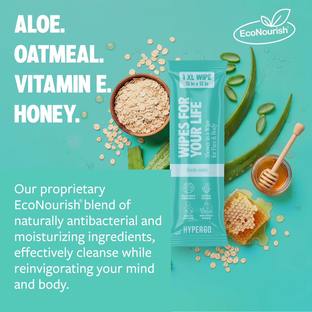 HyperGo etiqueta de ingredientes destacando aloe y vitamina E hidratantes