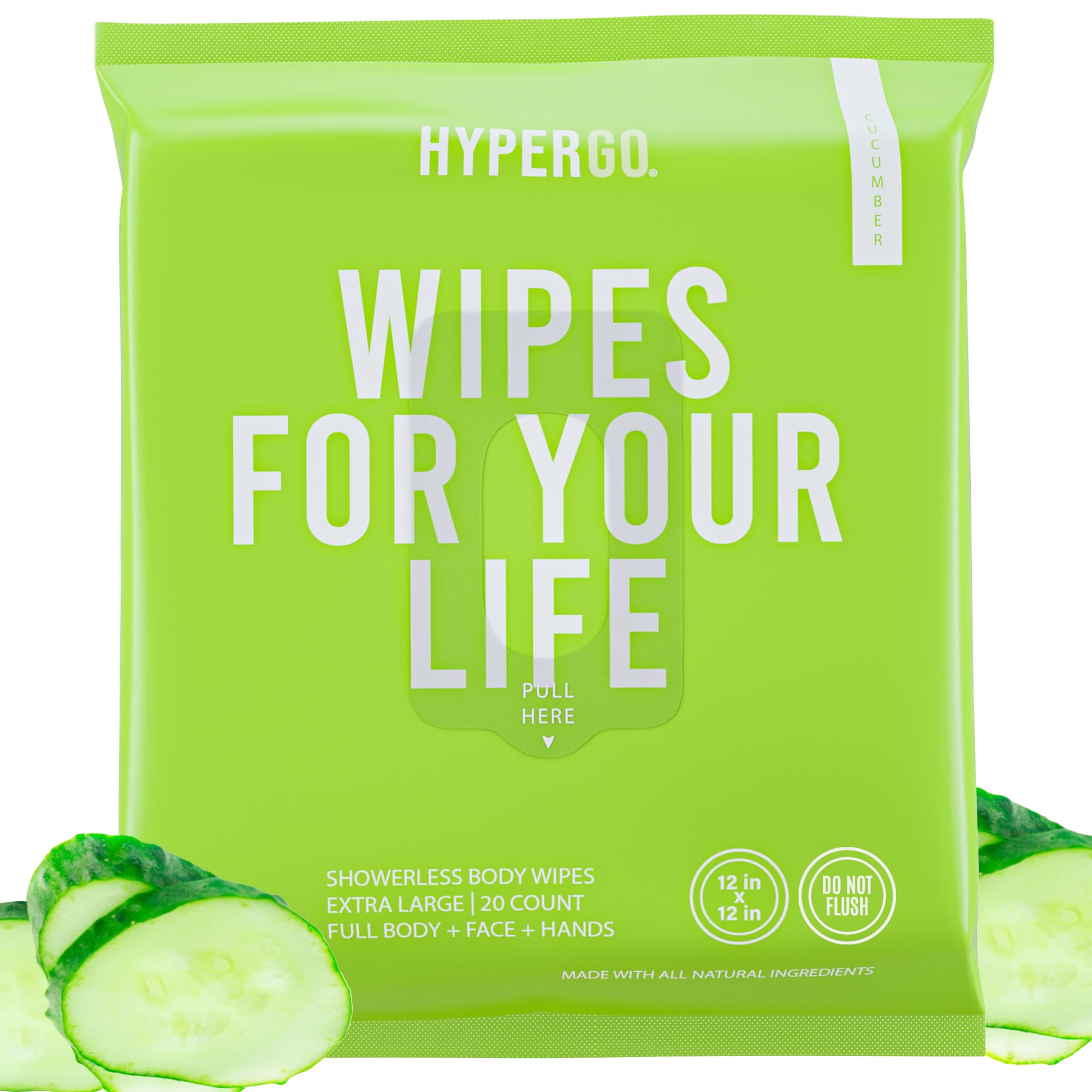 HyperGo paquete frontal mostrando diseño y beneficios ecológicos