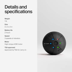 Hyperice Hypersphere Go aplicada sobre músculo para aliviar tensión localizada