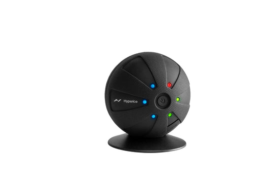 Hyperice Hypersphere Go frontal mostrando diseño compacto y potencia