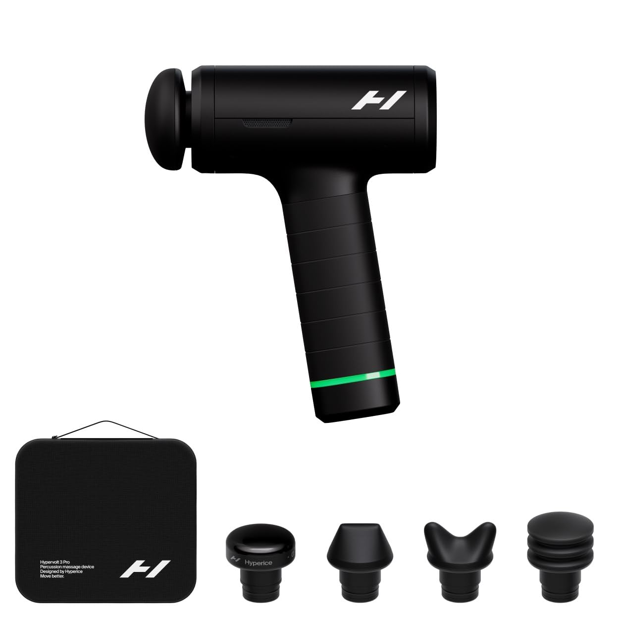 Hyperice Hypervolt 3 Pro frontal mostrando diseño compacto y potencia