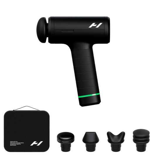 Hyperice Hypervolt 3 Pro frontal mostrando diseño compacto y potencia
