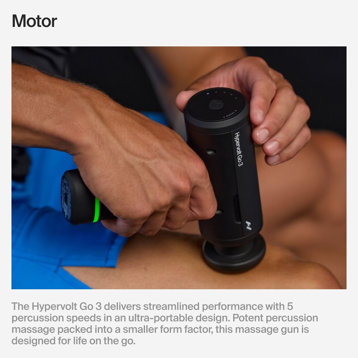 Hyperice Hypervolt Go 3 cabezal Flat para tratamiento de áreas amplias eficaz
