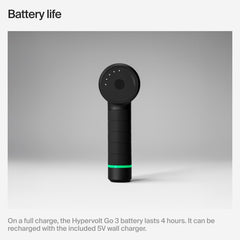 Hyperice Hypervolt Go 3 textura y acabados que facilitan agarre seguro