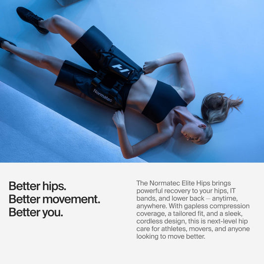 Hyperice Normatec Elite Hips textura y costuras, comodidad y durabilidad