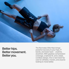 Hyperice Normatec Elite Hips textura y costuras, comodidad y durabilidad