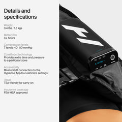 Hyperice Normatec Elite Hips en atleta reduciendo tensión en caderas y lumbar