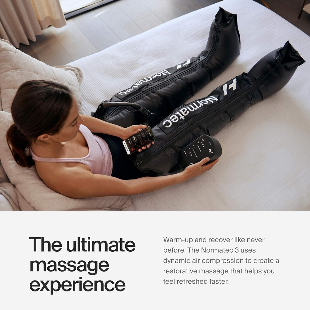 Hyperice Normatec 3 vista lateral de las botas mostrando cobertura completa