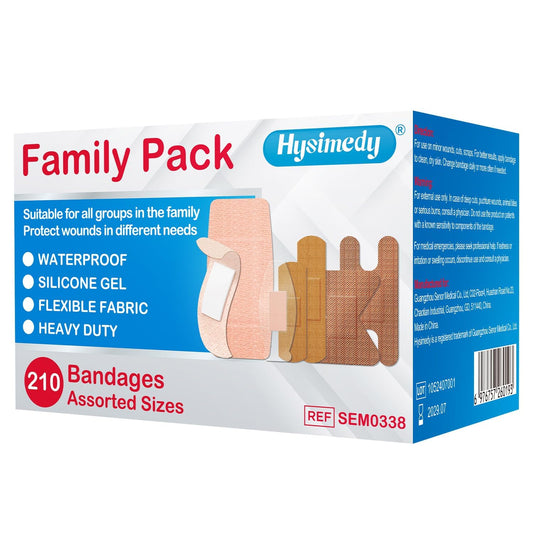Hysimedy empaque frontal del pack 210 vendajes para reposición rápida