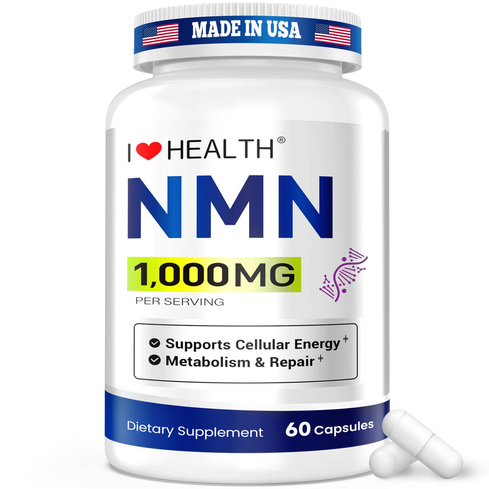 I LOVE HEALTH frontal del envase mostrando dosis alta y beneficios