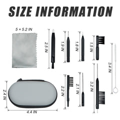 IAXSEE primer plano de cepillos de nailon limpiando rejillas sin rayar