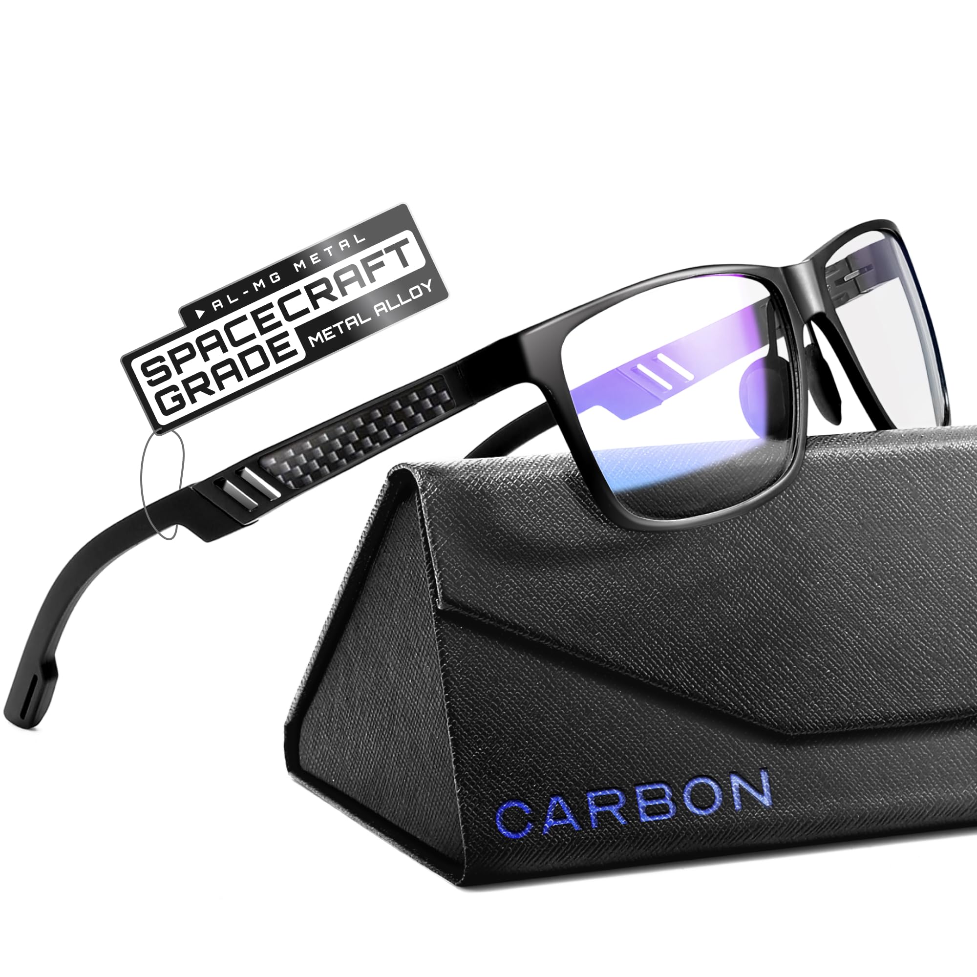 IBOANN vista frontal de gafas con filtro luz azul, protección cómoda