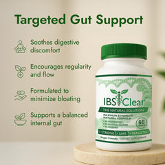 IBS Clear caja abierta con cápsulas listas para uso, conveniencia mensual