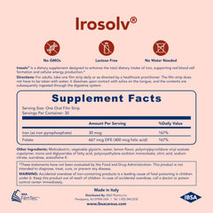 Ibsa Irosolv etiqueta con información nutricional clara y transparente