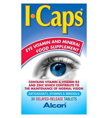 ICaps envase frontal mostrando 30 tabletas y etiqueta legible, presentación práctica