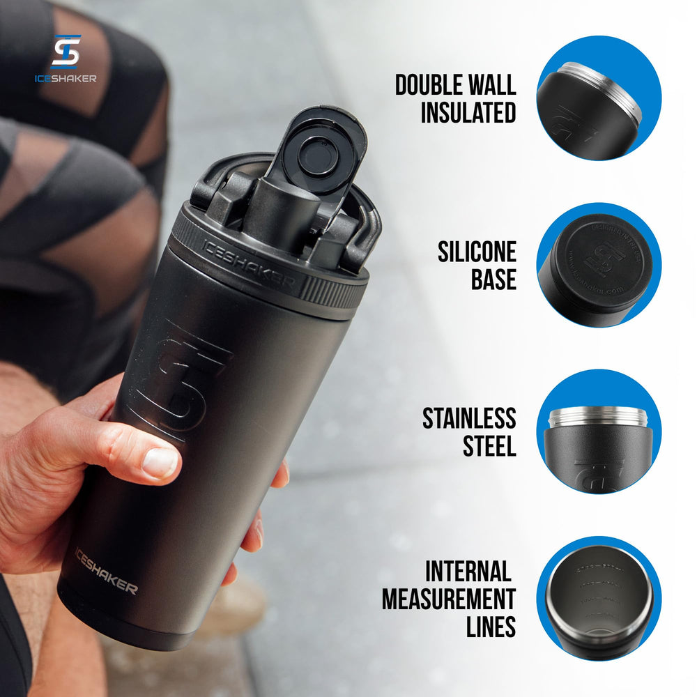 Ice Shaker detalle del agitador giratorio que mezcla polvos sin bolas metálicas eficazmente