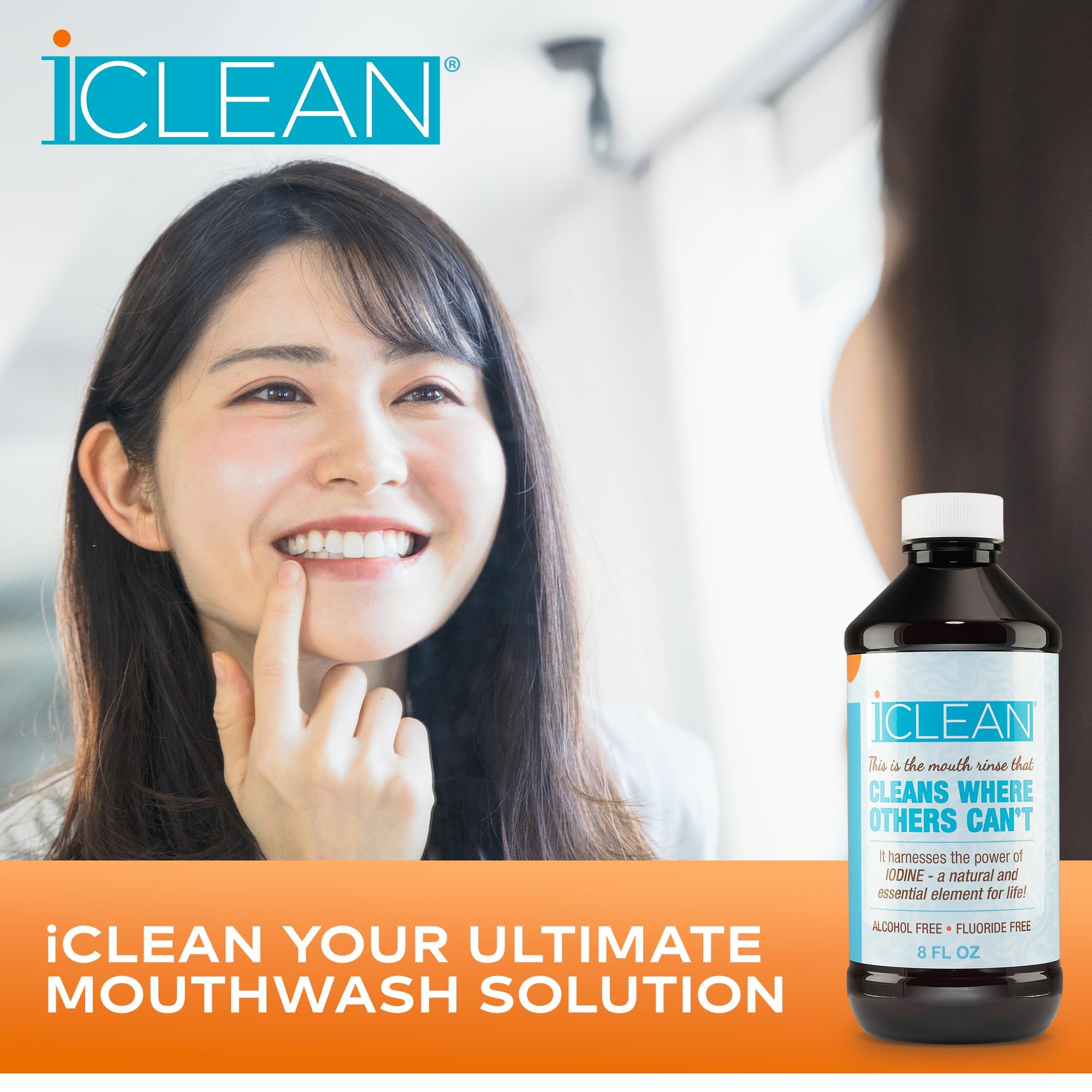 iCLEAN colocado en baño limpio transmitiendo rutina de higiene diaria