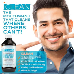 Persona usando iCLEAN al enjuagarse, sensación de limpieza inmediata