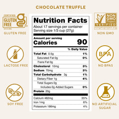 Vaso con batido ICONIC Chocolate Truffle listo para beber y aumentar saciedad