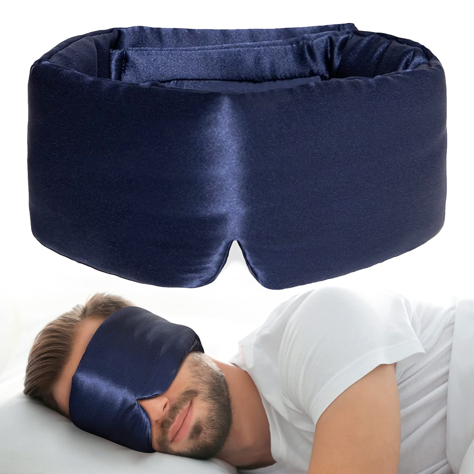 iCooBreeze máscara navy en dormitorio, aspecto elegante y relajante