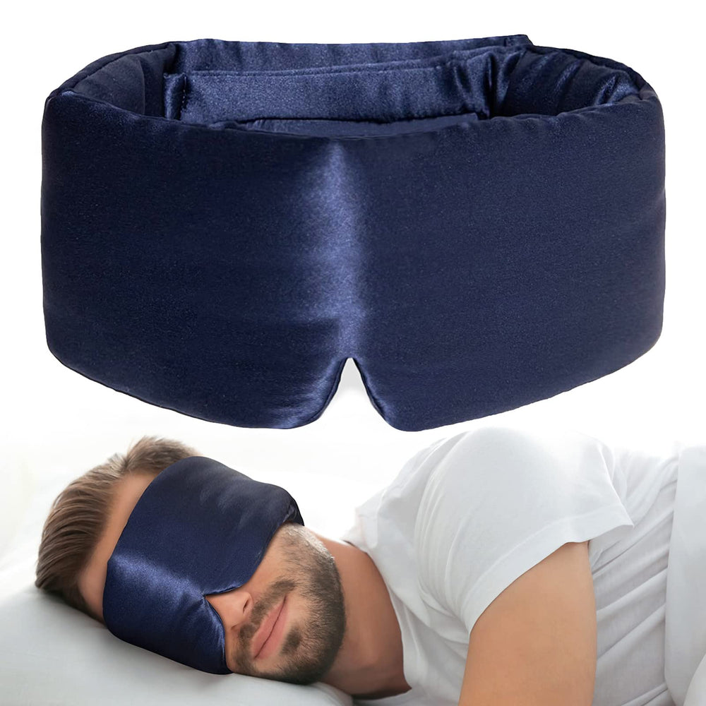 iCooBreeze máscara navy en dormitorio, aspecto elegante y relajante