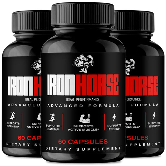 IDEAL PERFORMANCE Caballo de Hierro cápsulas en botella, apoyo a la energía diaria