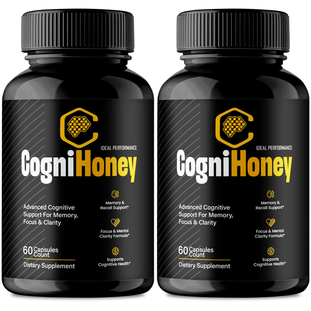 IDEAL PERFORMANCE CogniHoney vista frontal mostrando el pack doble y conveniencia