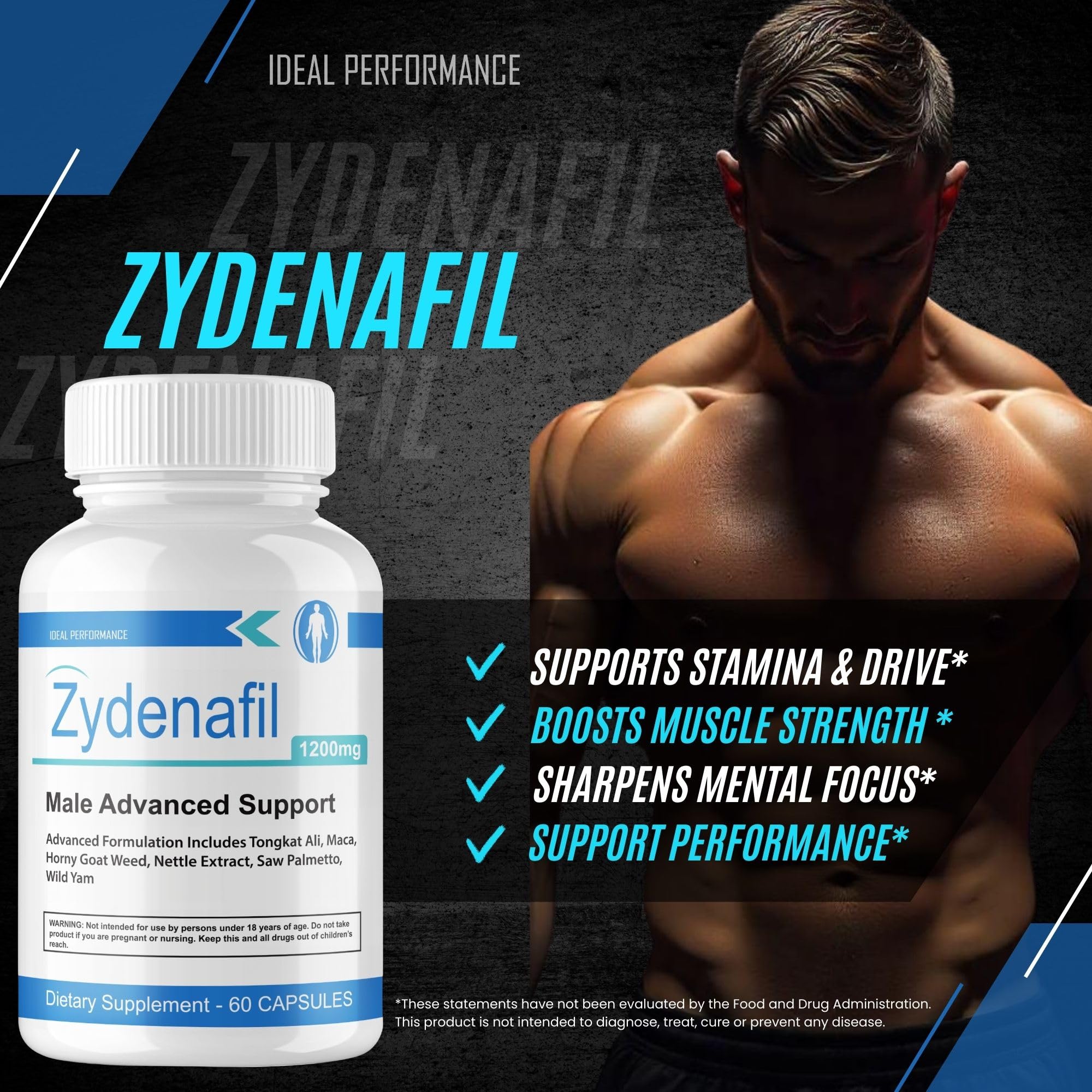 IDEAL PERFORMANCE etiqueta con ingredientes y advertencias legibles