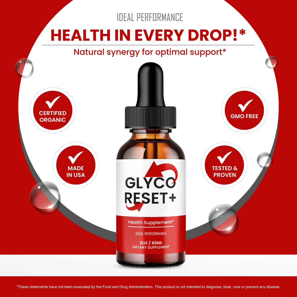 IDEAL PERFORMANCE Glyco Reset etiqueta con información y lista de ingredientes clara