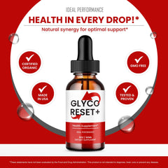 IDEAL PERFORMANCE Glyco Reset etiqueta con información y lista de ingredientes clara