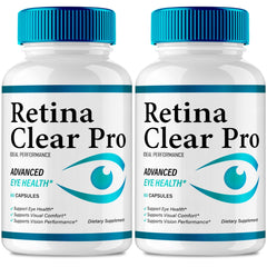 IDEAL PERFORMANCE frasco frontal del suplemento Retina Clear mostrando etiqueta y marca