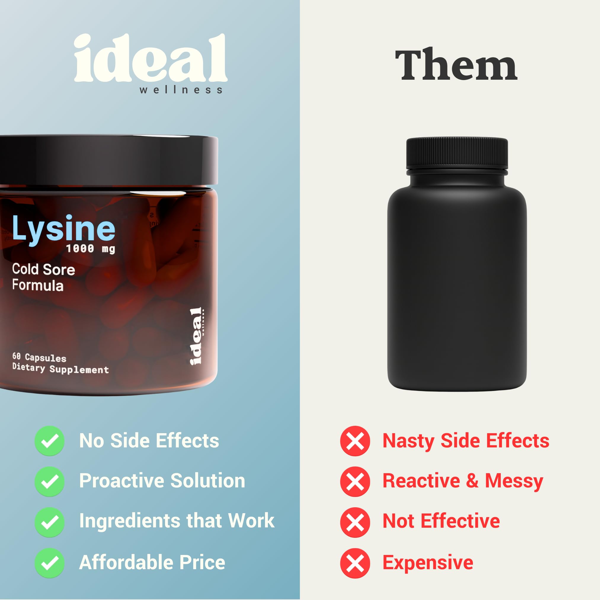 Ideal Wellness cápsulas en mano ilustrando fácil ingesta y conveniencia