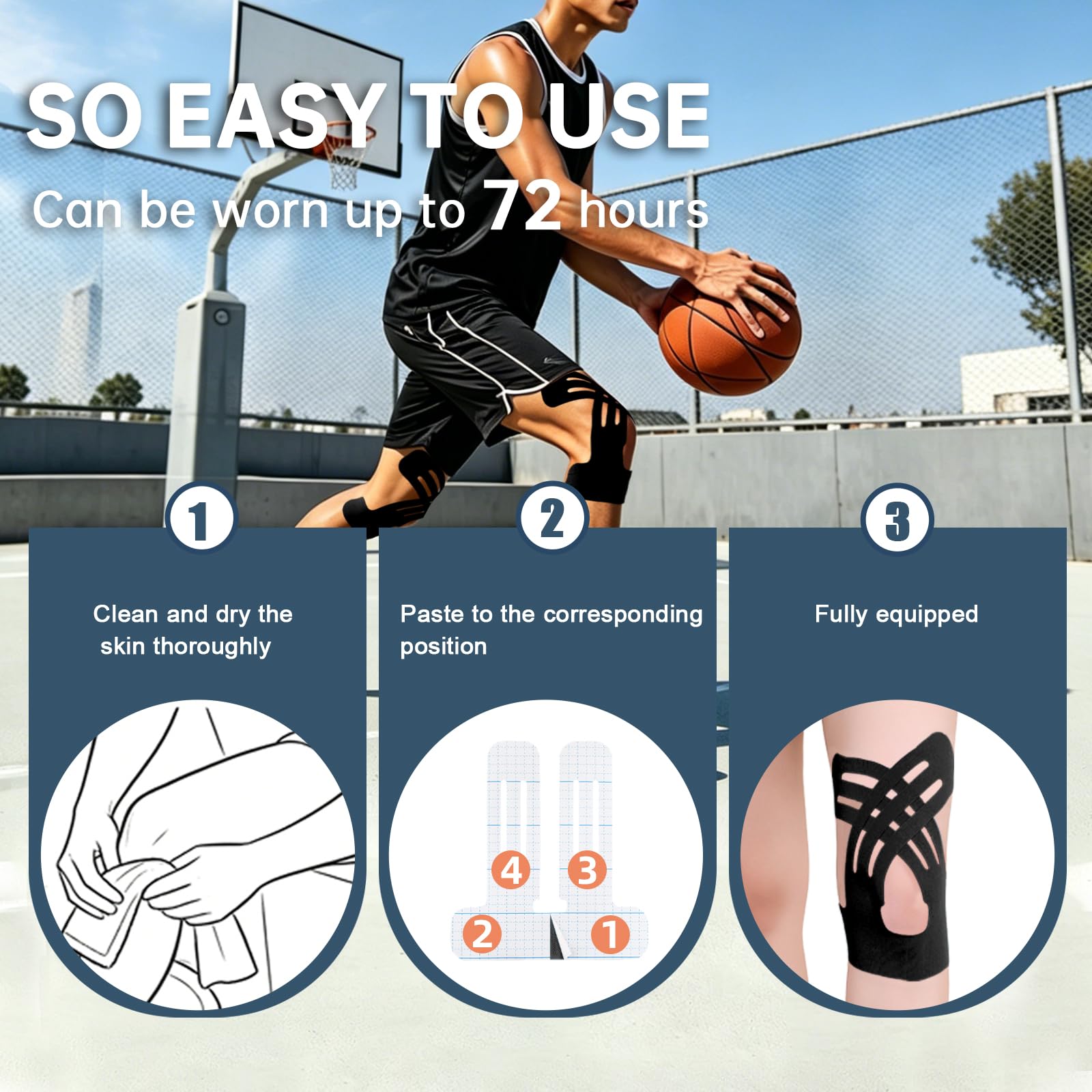 IEADEN cinta aplicada en rodilla flexionada para soporte activo