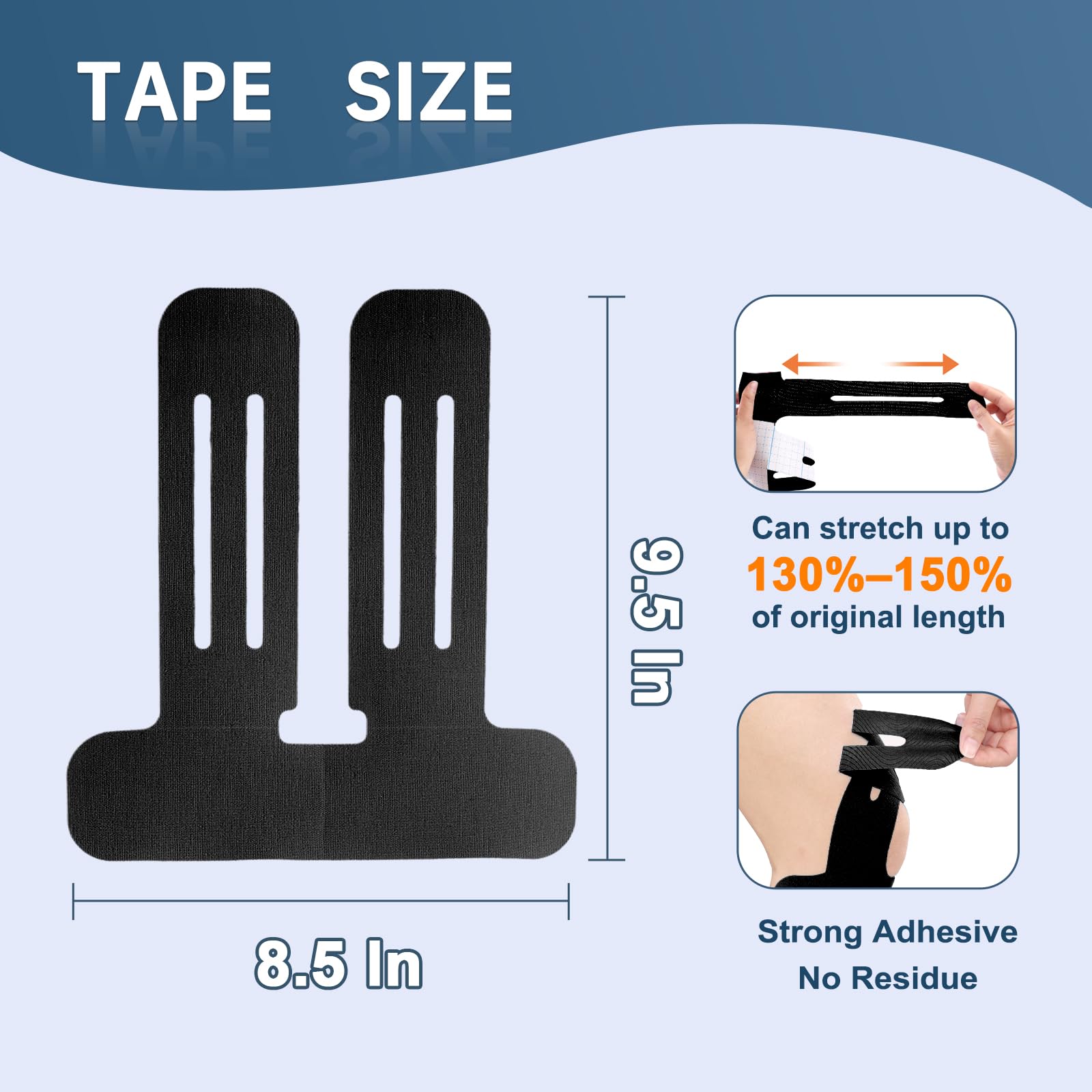 IEADEN estirando la cinta para mostrar elasticidad y durabilidad