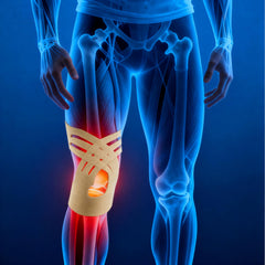 IEADEN varias piezas colocadas en rodilla mostrando soporte específico