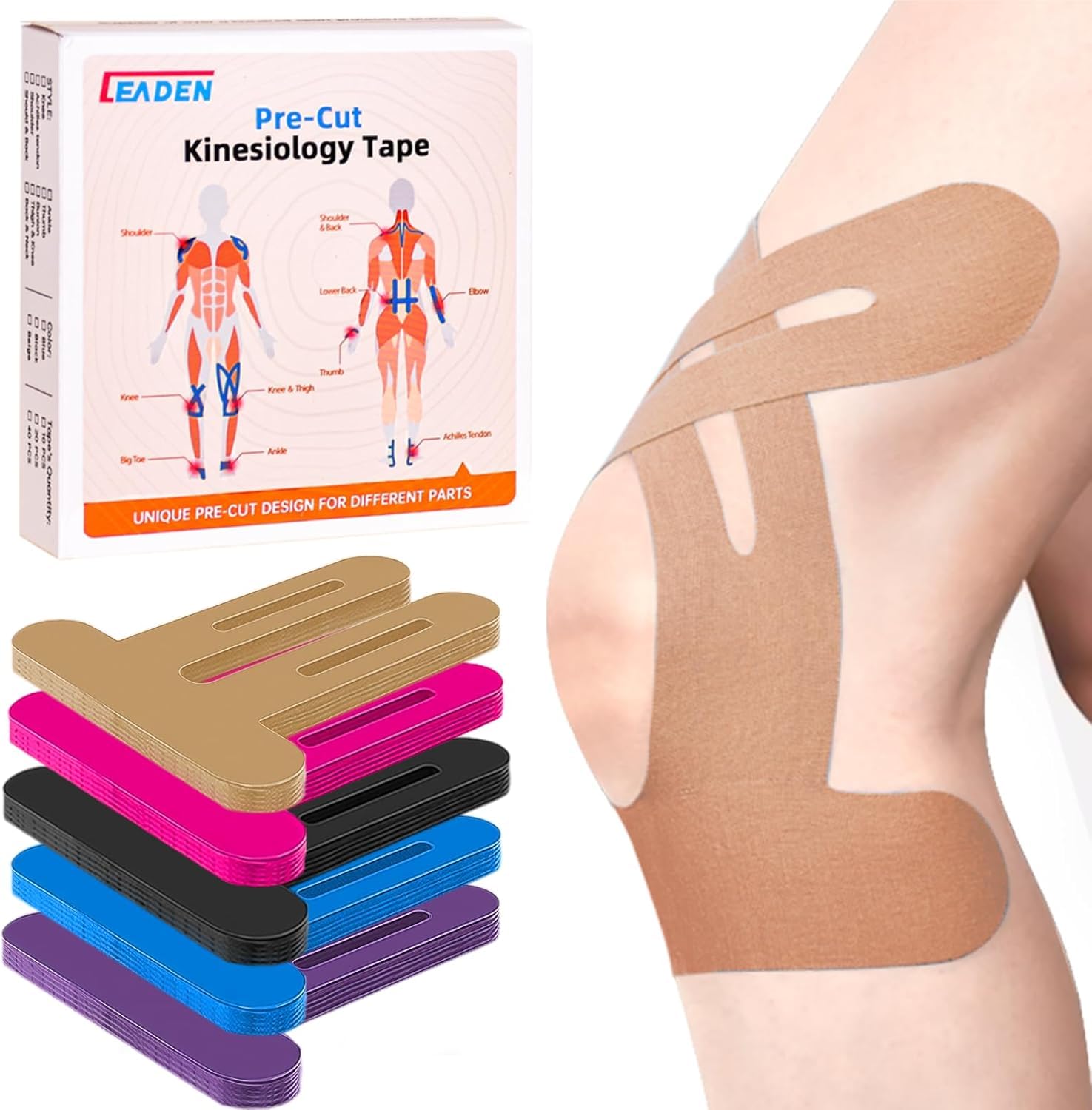 IEADEN paquete frontal de 10 tiras beige, soporte rápido