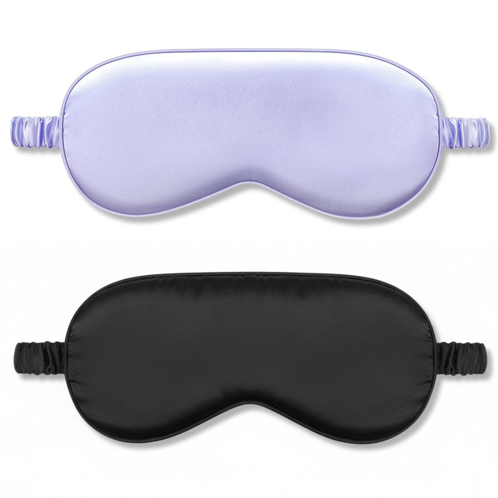 IEKEODI antifaz frontal negro y morado mostrando cobertura total y confort