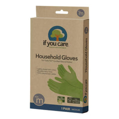 If You Care paquete frontal mostrando guantes y sello Comercio Justo para confianza