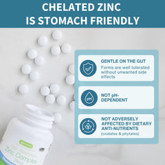 Botella Igennus Chelated Zinc en mesa de desayuno, ejemplo de incorporación diaria en rutina